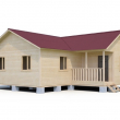 Проект каркасного дома 6х8 угловой с тамбуром и верандой - Дачное строительство | Окна, балконы, лоджии