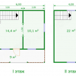 Проект двухэтажного каркасного дома 4.5х6 с верандой - Дачное строительство | Окна, балконы, лоджии