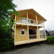 Каркасный дом 6х6 с мансардой - Дачное строительство | Окна, балконы, лоджии