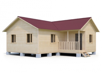 Проект каркасного дома 6х8 угловой с тамбуром и верандой - Дачное строительство | Окна, балконы, лоджии