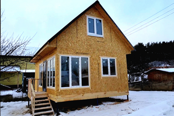 Каркасный дом 5,5х7 с мансардой  - Дачное строительство | Окна, балконы, лоджии